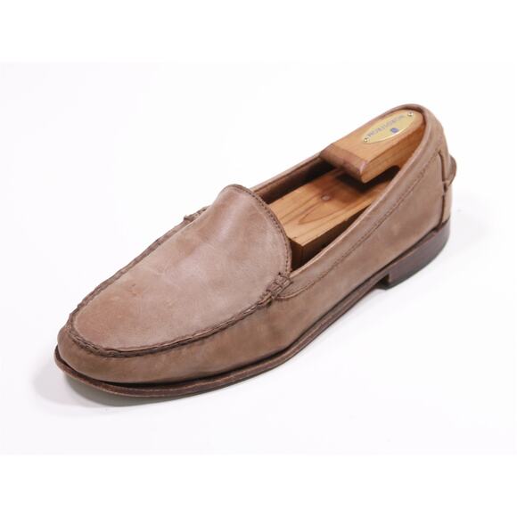 Allen Edmonds Concordia Light Brown Leather No-Socks Loafers US 9.5 D main image 10